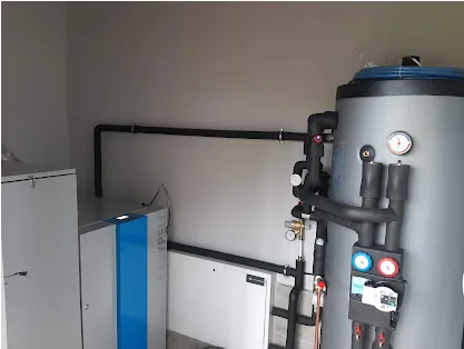 Пелетен котел Easypell 16 kW със системен буфер HSP 350 л и подово отопление